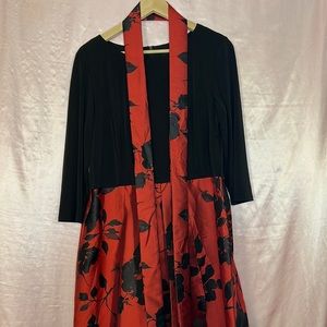 R&K Black and Red High Low Dress